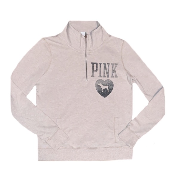 PINK Victoria's Secret Tops - VS PINK Long Sleeve Half Zip